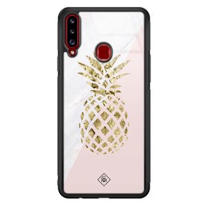 Samsung Galaxy A20s glazen hardcase - Ananas