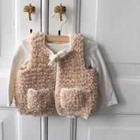 Hugg Kindervest Breipakket 2 Beige 12/18 maanden