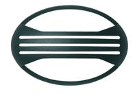 Franssen Moderne wandlampJack Oval 3-stripe zwart - 2267-10