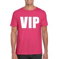 VIP tekst t-shirt roze heren - thumbnail