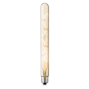 Edison Vintage LED filament lichtbron Tube - Amber - Spiraal - Retro LED lamp - 3/3/30cm - geschikt voor E27 fitting - Dimbaar - 5W 500lm 2700K - warm wit licht