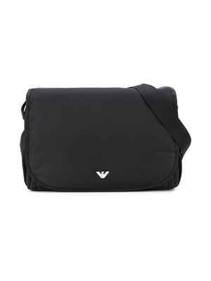 Emporio Armani Kids sac à langer à plaque logo - Noir