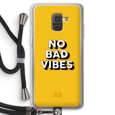 No Bad Vibes: Samsung Galaxy A8 (2018) Transparant Hoesje met koord