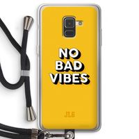 No Bad Vibes: Samsung Galaxy A8 (2018) Transparant Hoesje met koord