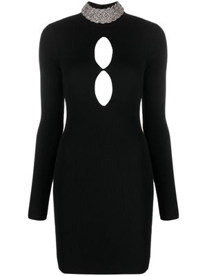 Giuseppe Di Morabito robe courte en maille à design nervuré - Noir