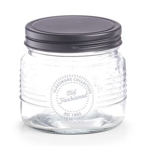 1x Glazen voorraadpotten/bewaarpotten 420 ml Old Fashioned 10 x 9 cm