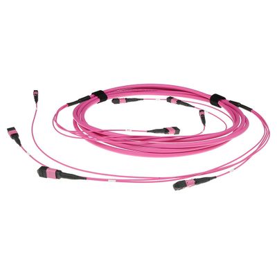 ACT DC5254 Glasvezel Patchkabel 50/125 OM4(OM3) Polarity B Trunkkabel MTP/MPO Female - 15 meter