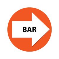 Oranje bewegwijzering stickers Bar 4 st   - - thumbnail