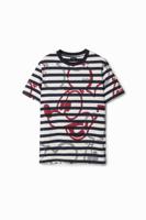 Gestreept T-shirt Mickey Mouse - WHITE - L