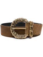 Saint Laurent ceinture à boucle dorée - Marron