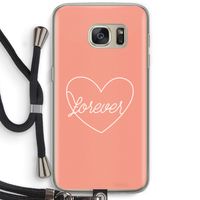 Forever heart: Samsung Galaxy S7 Transparant Hoesje met koord