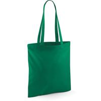 Draagtasje met hengsels - groen - 42 x 38 cm - katoen - 10 liter - boodschappen - gymtas