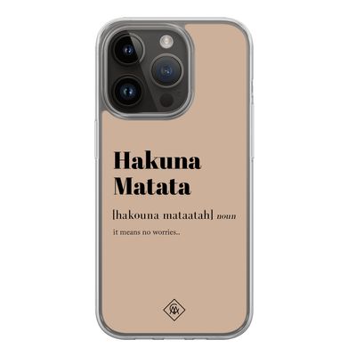 iPhone 13 Pro hybride hoesje - Hakuna matata