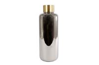 Vaas Sanne L zilver glas 10x10x36cm