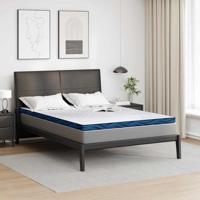 Matraspads met de deur Wit en Blauw 140 x 190 cm