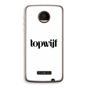 Topwijf Wit: Motorola Moto Z Force Transparant Hoesje