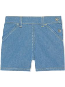 Gucci Kids bermuda Oxford en jean - Bleu