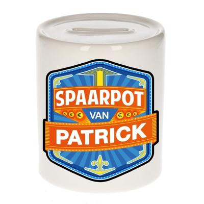 Kinder spaarpot met naam - Patrick - keramiek - met dop - wit - Sparen - Spaargeld van Patrick Kinder spaarpot met naam - Patrick - keramiek - met dop - wit - Sparen - Spaargeld van Patrick
