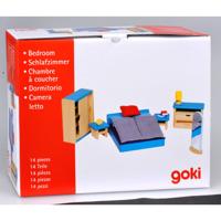 Goki poppenhuis meubeltjes slaapkamer