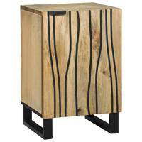 Badkamerkast Bruin en zwart 38 x 33.5 x 58 cm Massief mangohout