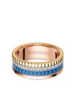 Boucheron petite bague Quatre Blue Edition en or et or rose 18ct à ornements en diamants - thumbnail