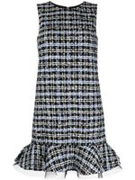 Carolina Herrera robe courte volantée en tweed - Noir - thumbnail