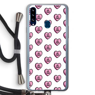 GIRL POWER: Samsung Galaxy A20s Transparant Hoesje met koord