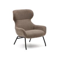 Kave Home Belina fauteuil chenille Lichtbruin