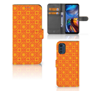 Motorola Moto E32 | Moto E32s Telefoon Hoesje Batik Oranje