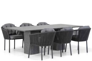 Santika Novita/Graniet 220 cm dining tuinset 7-delig