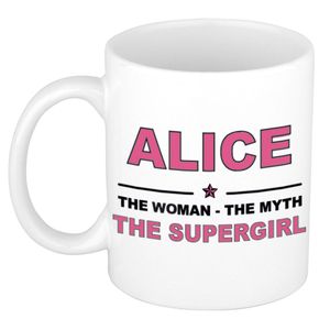 Alice The woman, The myth the supergirl cadeau koffie mok / thee beker 300 ml