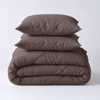 1+1 Gratis Wasbaar Lazy Dekbed Zonder Overtrek - Zonder Overtrek - Uni - Bruin - Dekbed-Discounter.nl