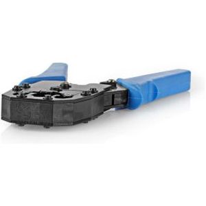 Nedis Krimptang | CAT5 / CAT5e / CAT6 / CAT6a / RJ10 / RJ11 / RJ45 | Snijden / Strippen / Tang | ABS / Staal | Blauw