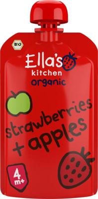 Ella&apos;s Kitchen Strawberries and apples 4+ maanden bio