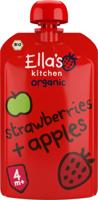 Ella&apos;s Kitchen Strawberries and apples 4+ maanden bio