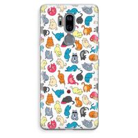 Kleurrijke katten: LG G7 Thinq Transparant Hoesje