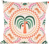 Anna's Collection buitenkussen palmboom 45x45cm multi