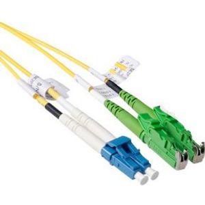 ACT 2 meter LSZH Singlemode 9/125 OS2 glasvezel patchkabel duplex met E2000/APC en LC/UPC connector