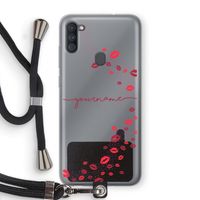 Kusjes: Samsung Galaxy A11 Transparant Hoesje met koord