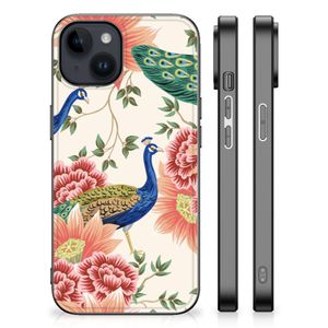 Dierenprint Telefoonhoesje voor iPhone 15 Plus Pink Peacock