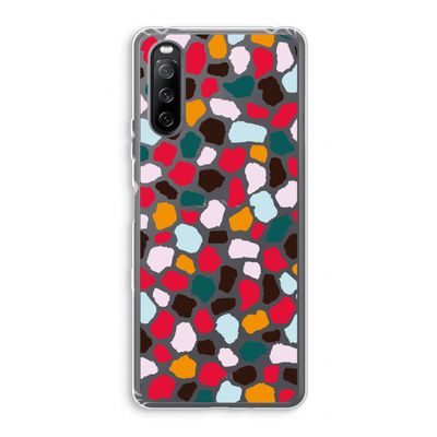 Colored Giraffe: Sony Xperia 10 III Transparant Hoesje