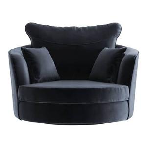 NADUVI Collection Vendôme Draaibare Fauteuil - Velvet - Marine Blauw