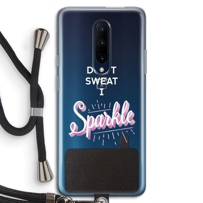 Sparkle quote: OnePlus 7 Pro Transparant Hoesje met koord