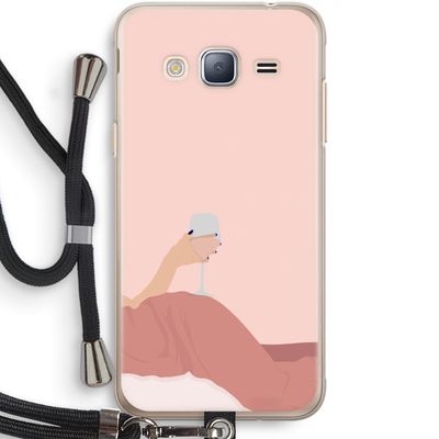 Wine: Samsung Galaxy J3 (2016) Transparant Hoesje met koord