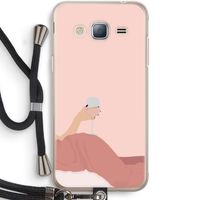 Wine: Samsung Galaxy J3 (2016) Transparant Hoesje met koord