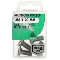 Inb.bout verz.kop m8x20mm rvs 4st - Deltafix Inb.bout verz.kop m8x20mm rvs 4st - Deltafix
