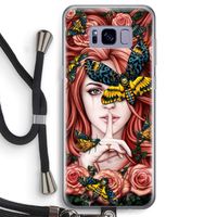 Lady Moth: Samsung Galaxy S8 Transparant Hoesje met koord