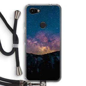 Travel to space: Pixel 3a Transparant Hoesje met koord