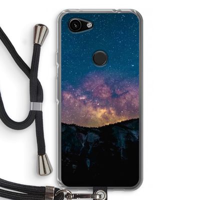 Travel to space: Pixel 3a Transparant Hoesje met koord