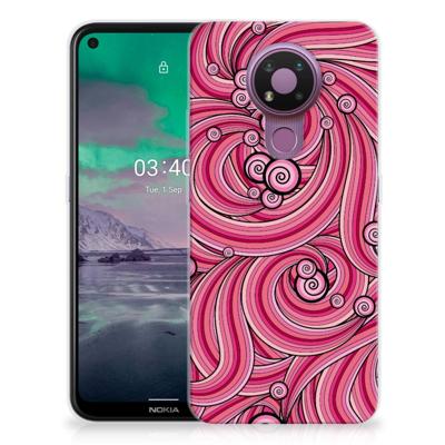 Nokia 3.4 | Hoesje maken | Swirl Pink